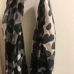 Burberry Black & White Lightweight Long Scarf